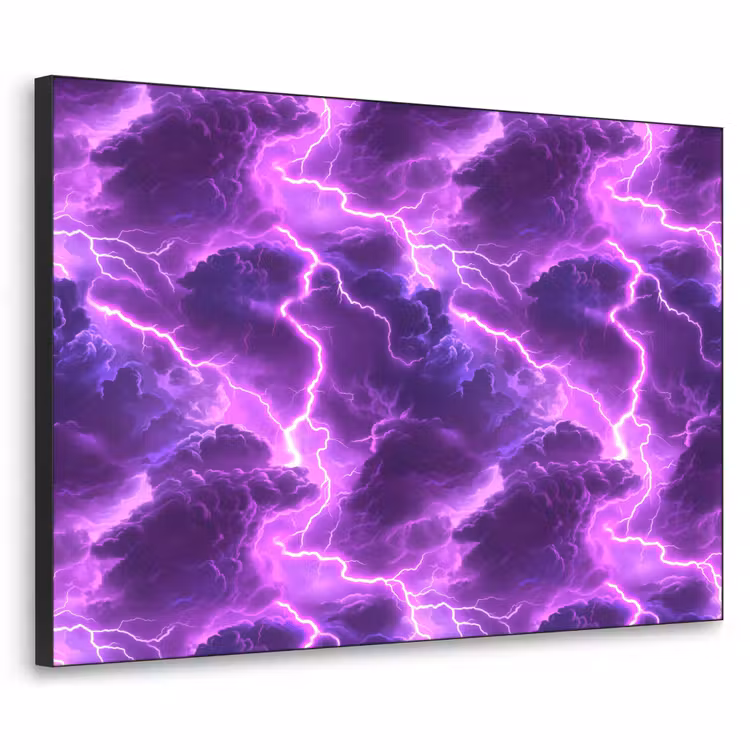 Art Frame - Paars - Bliksem - Wolken — 1
