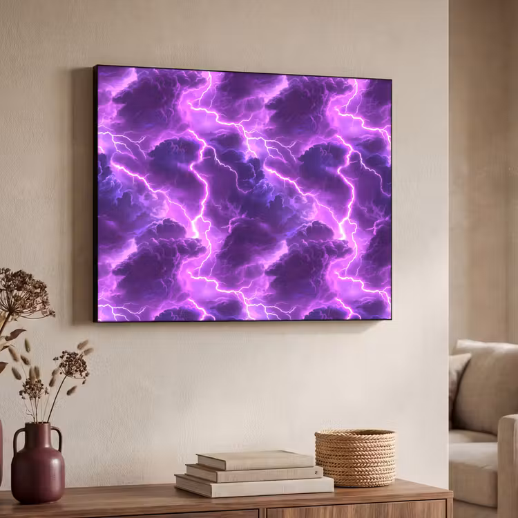 Art Frame - Paars - Bliksem - Wolken — 7