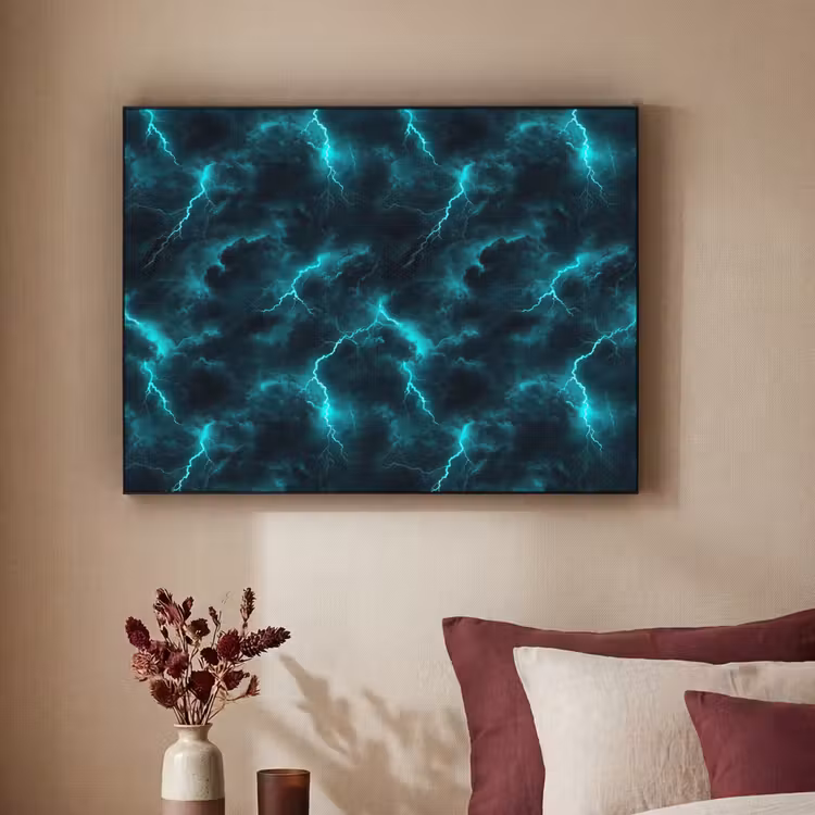 Art Frame - Turquoise - Bliksem - Wolken — 3