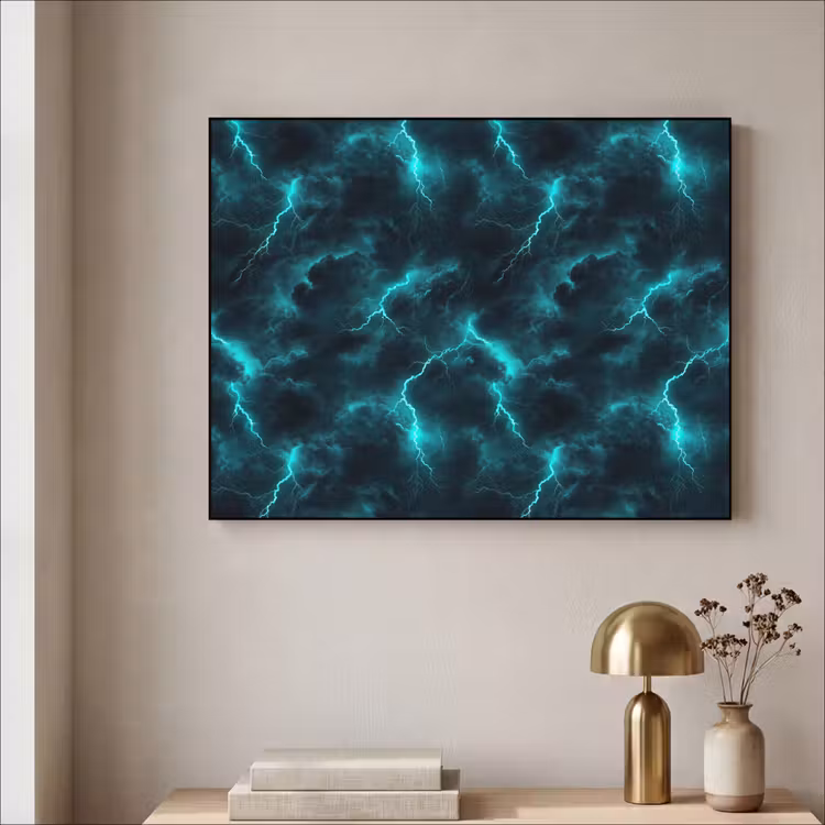 Art Frame - Turquoise - Bliksem - Wolken — 5
