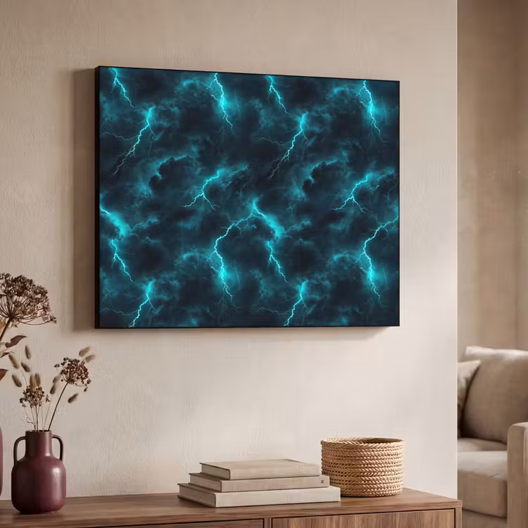 Art Frame - Turquoise - Bliksem - Wolken — 7