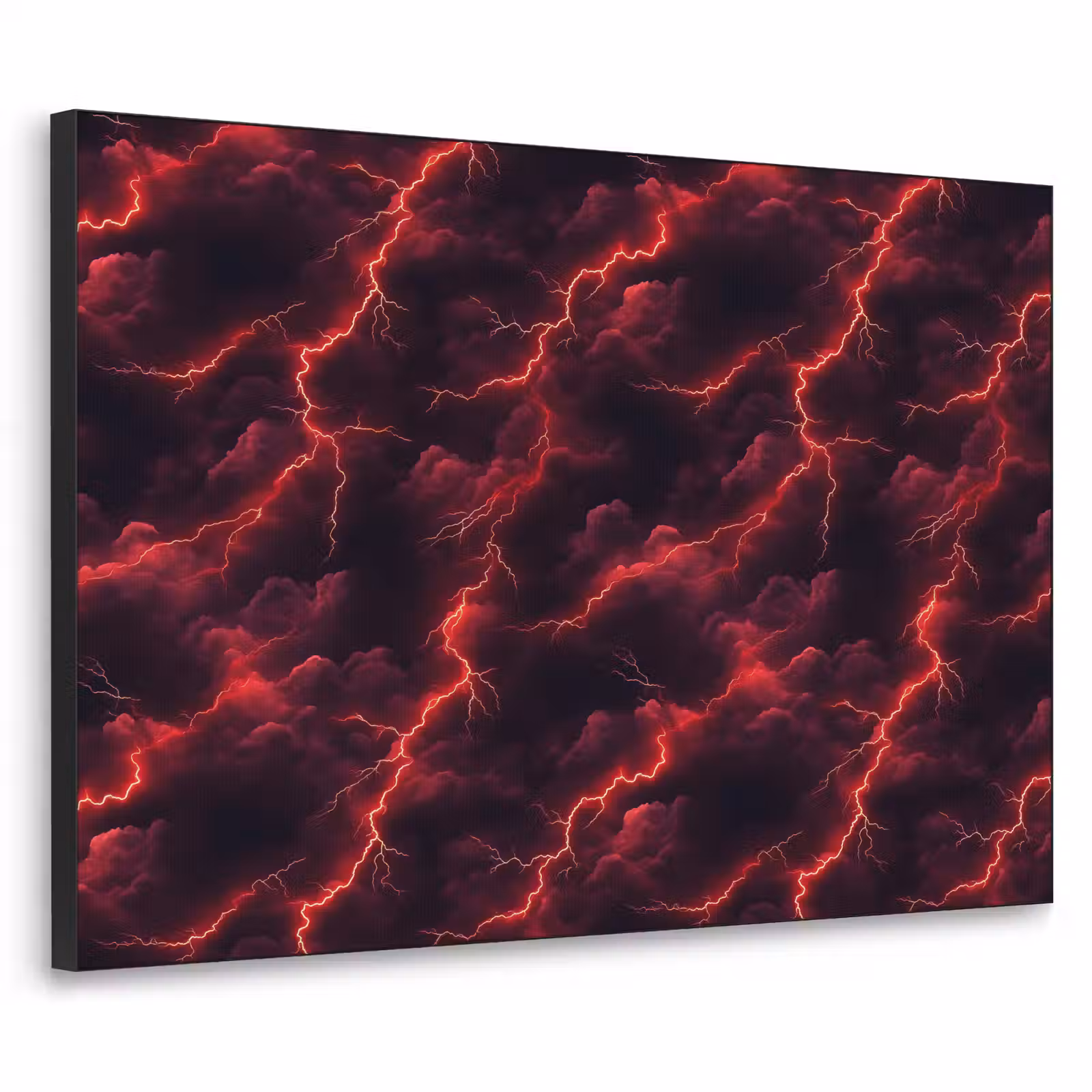 Art Frame - Rood - Onweer - Bliksem - Wolken — 1