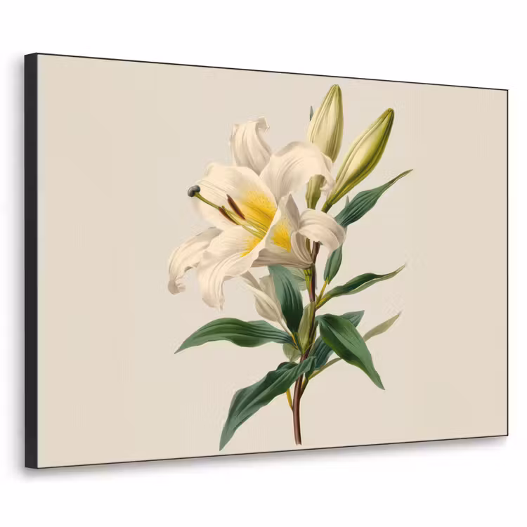 Art Frame - Lelie - Elegant - Botanisch - Beige — 1