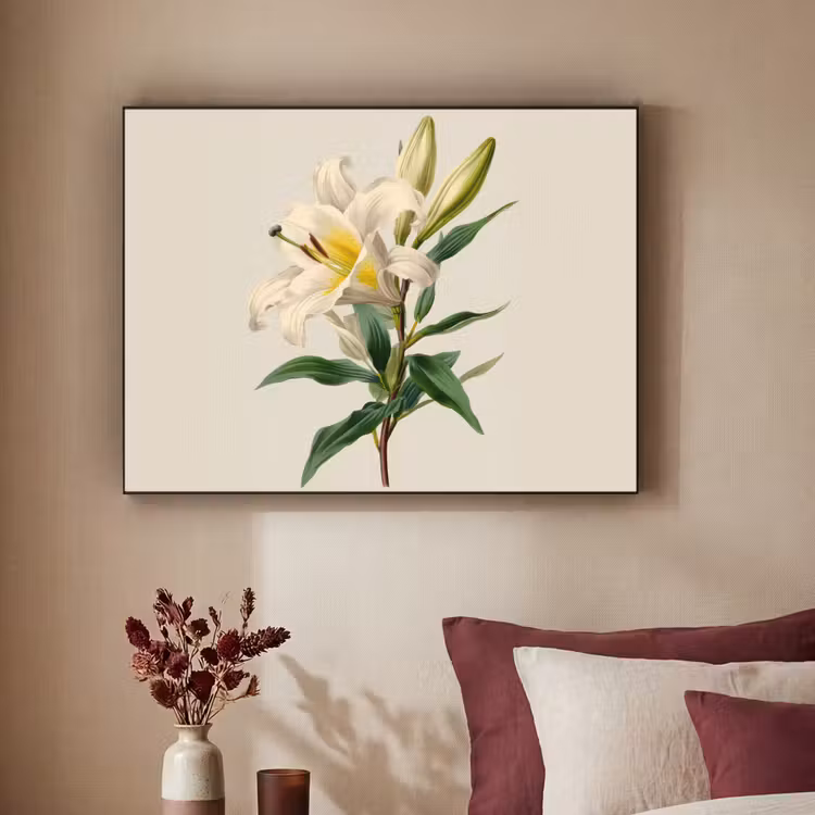 Art Frame - Lelie - Elegant - Botanisch - Beige — 3