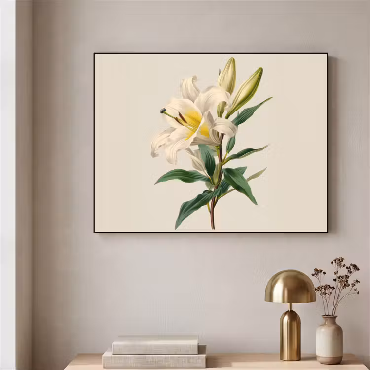 Art Frame - Lelie - Elegant - Botanisch - Beige — 5