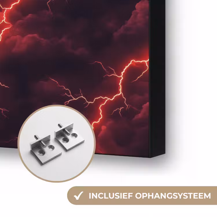 Art Frame - Rood - Onweer - Bliksem - Wolken — 6