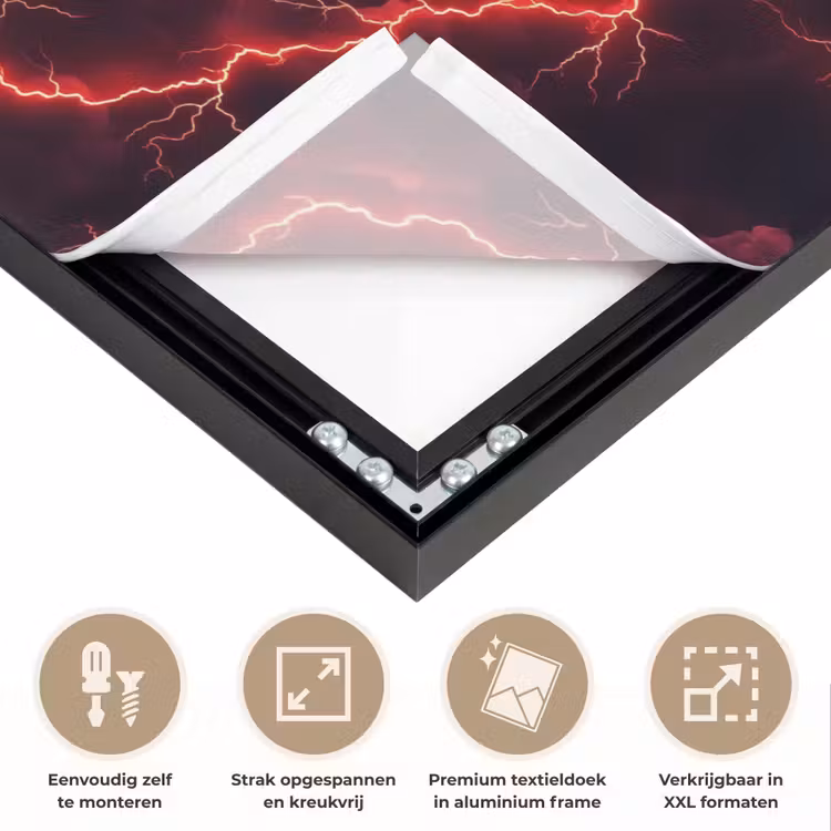 Art Frame - Rood - Onweer - Bliksem - Wolken — 8