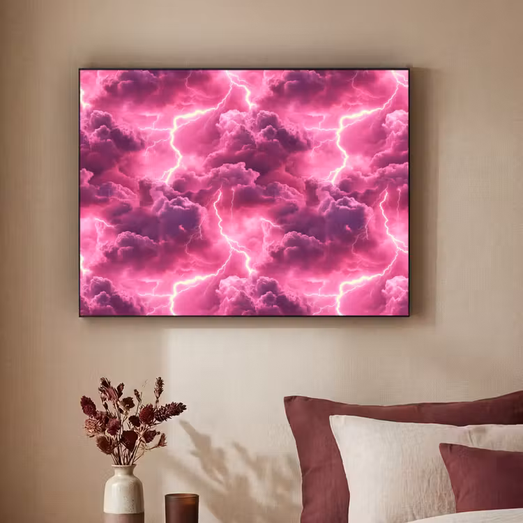 Art Frame - Roze - Onweer - Wolken — 3
