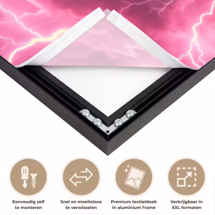 Art Frame - Roze - Onweer - Wolken — 4