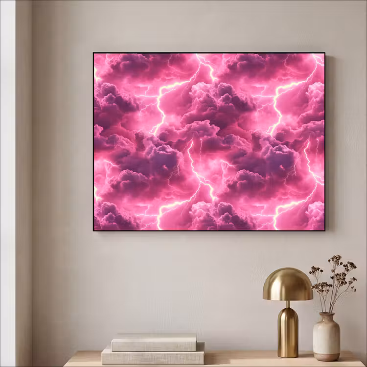 Art Frame - Roze - Onweer - Wolken — 5