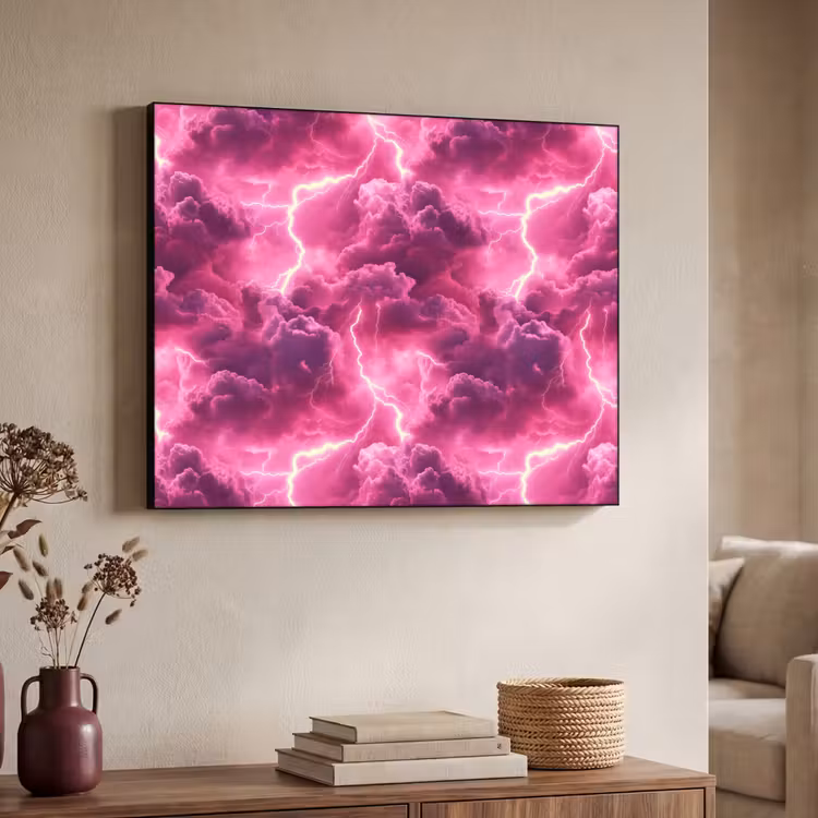 Art Frame - Roze - Onweer - Wolken — 7