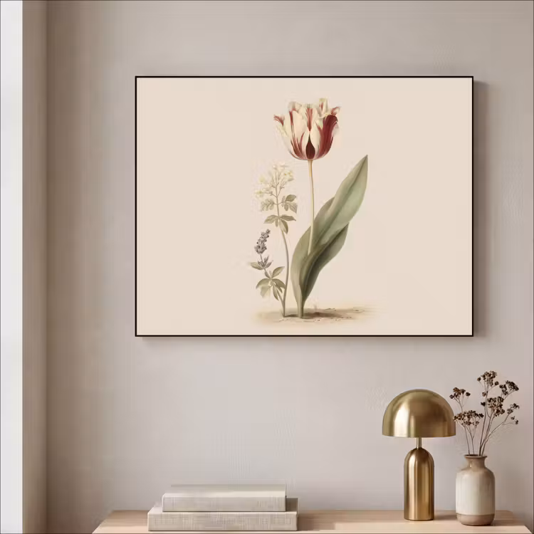 Art Frame - Tulp - Minimalistisch - Beige — 5
