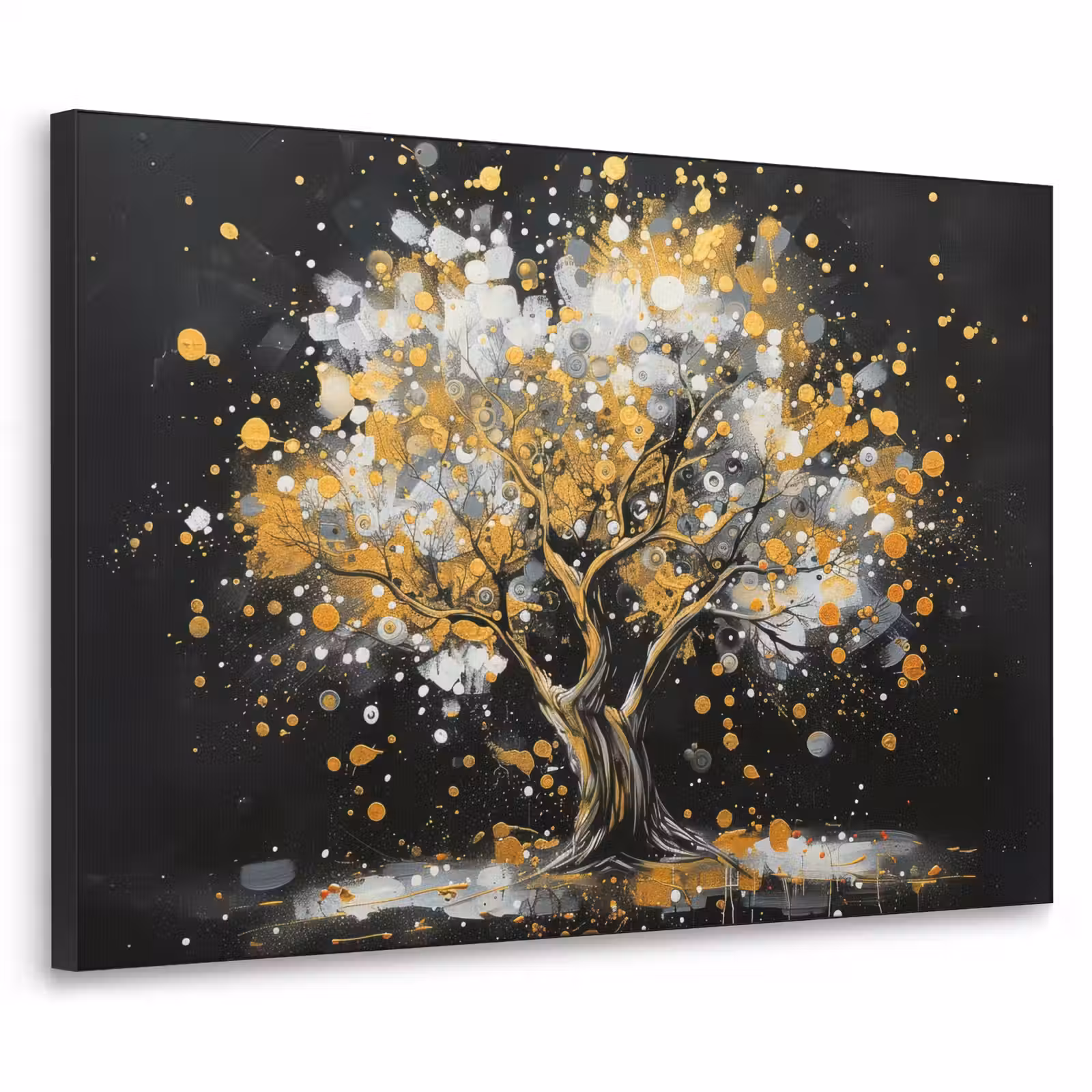Art Frame - Boom - Zwart - Goud - Wit - Modern — 1