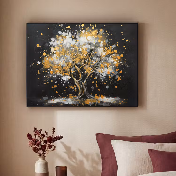 Art Frame - Boom - Zwart - Goud - Wit - Modern — 3