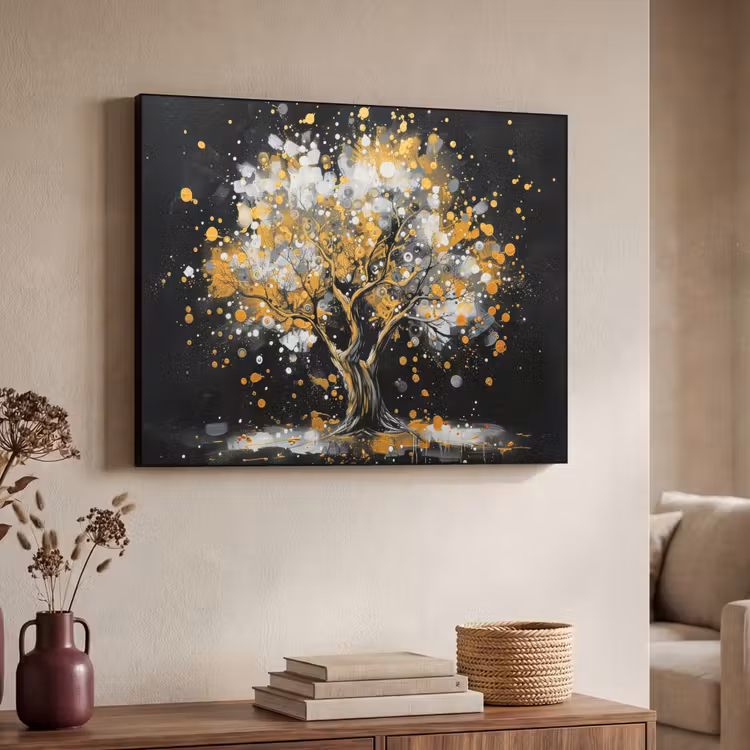 Art Frame - Boom - Zwart - Goud - Wit - Modern — 7