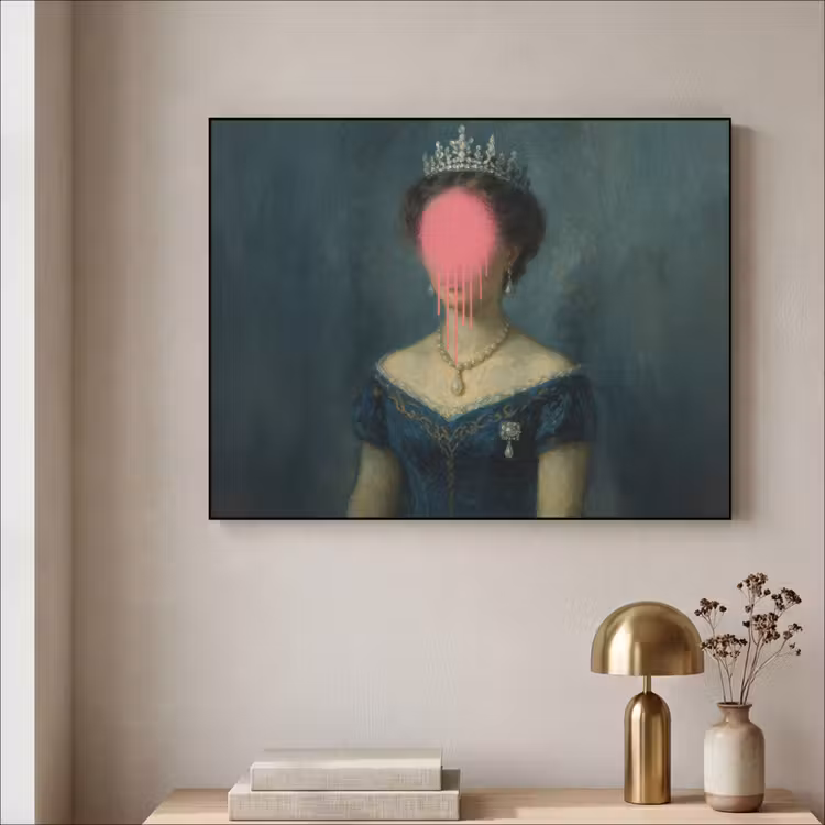 Art Frame - Kroon - Roze druipend verf - Portret — 5