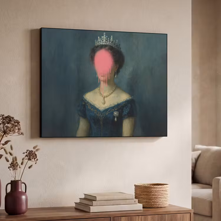 Art Frame - Kroon - Roze druipend verf - Portret — 7