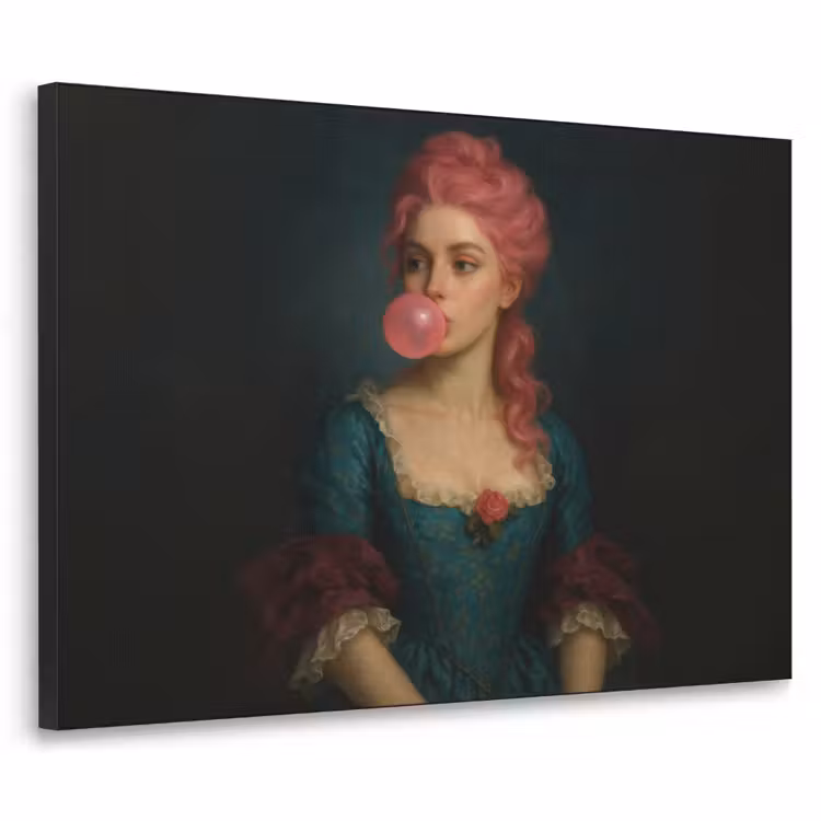 Art Frame - Vrouw - Portret - Kauwgombel — 1