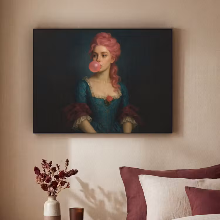 Art Frame - Vrouw - Portret - Kauwgombel — 3