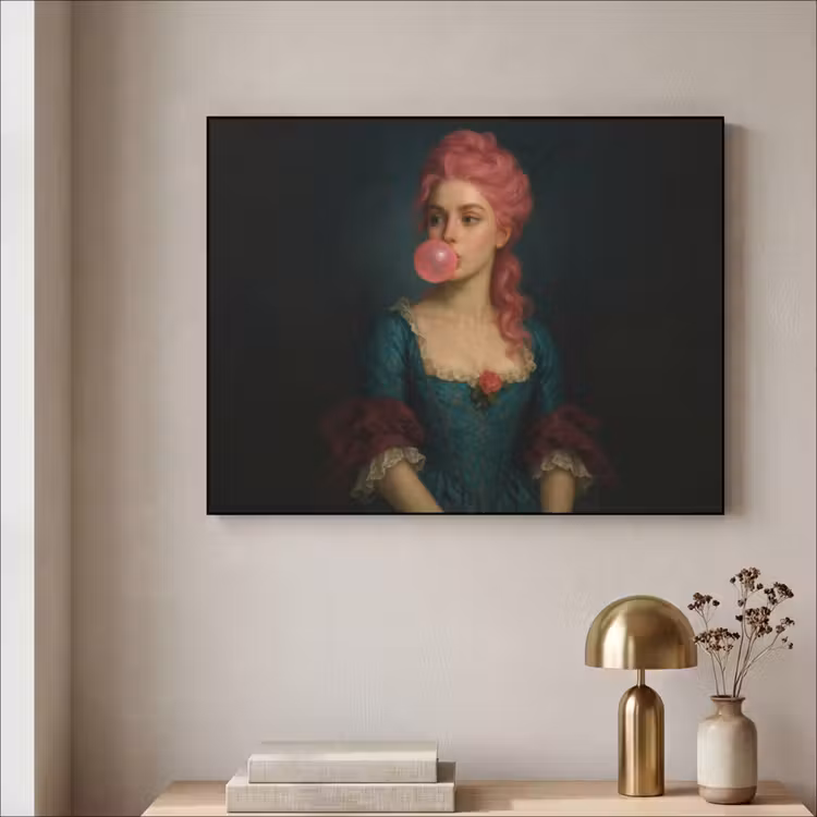 Art Frame - Vrouw - Portret - Kauwgombel — 5