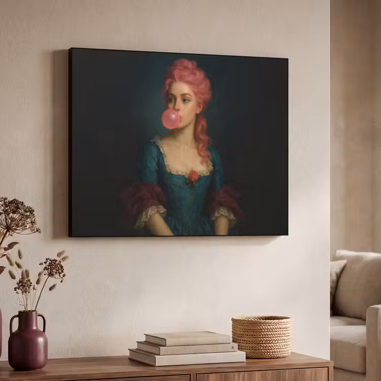 Art Frame - Vrouw - Portret - Kauwgombel — 7