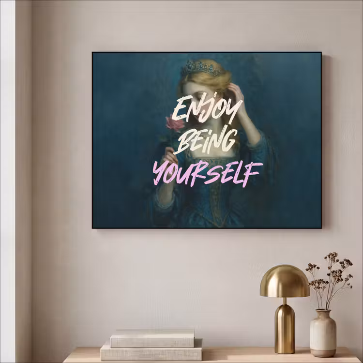 Art Frame - Vrouw - Roos - Quote — 5