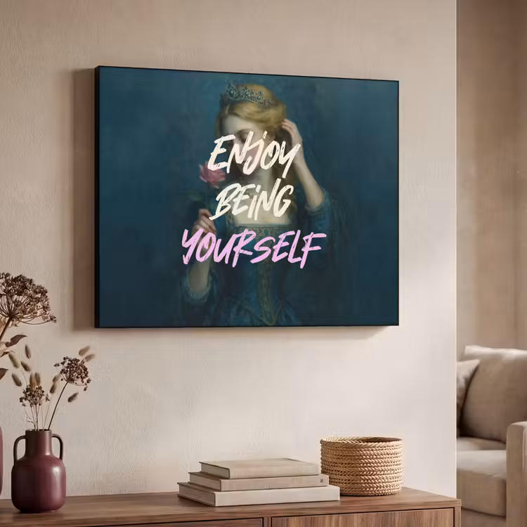 Art Frame - Vrouw - Roos - Quote — 7