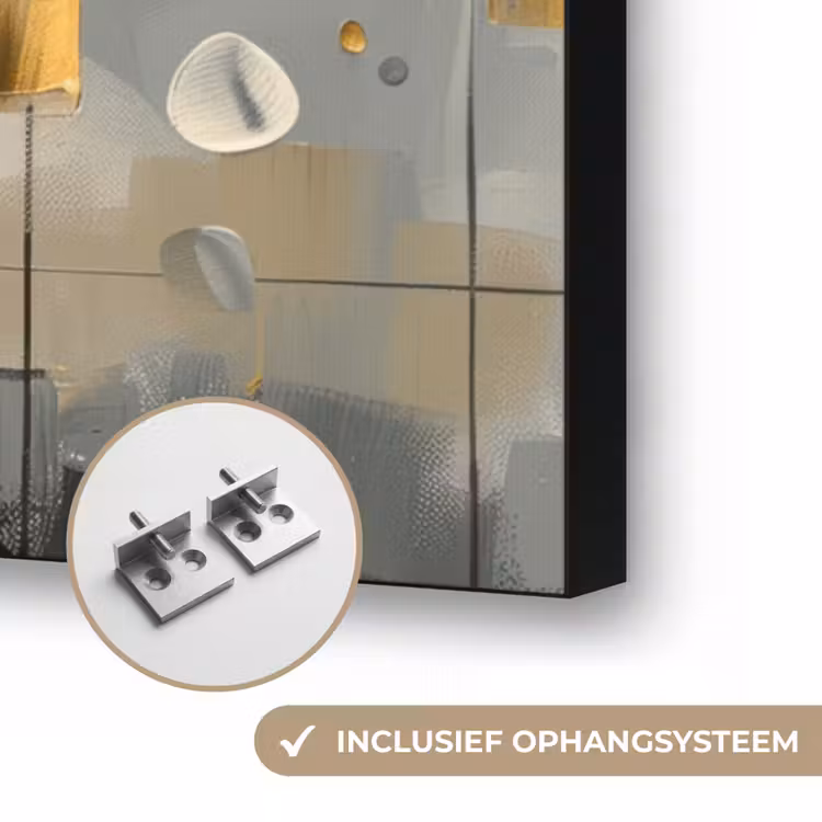 Art Frame - Boom - Abstract - Beige - Goud - Zwart — 6