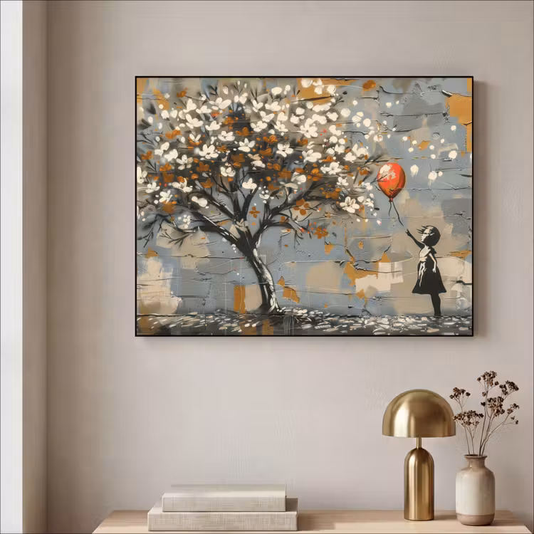 Art Frame - Boom - Graffiti - Banksy Style - Balloon Girl — 5