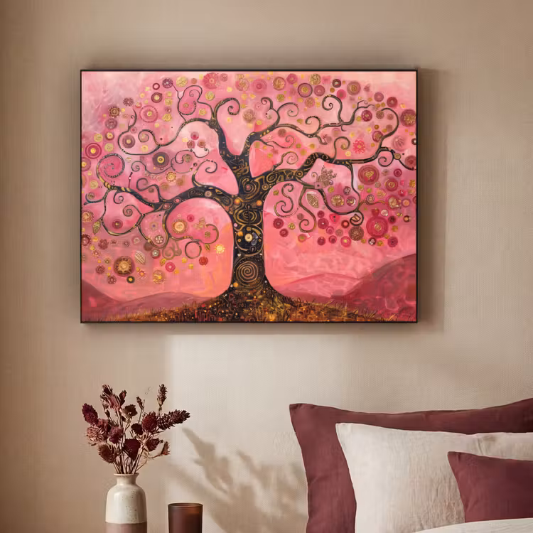 Art Frame - Boom - Levensboom - Roze - Goud — 3