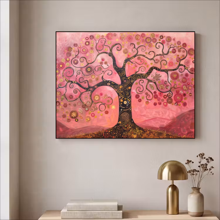 Art Frame - Boom - Levensboom - Roze - Goud — 5
