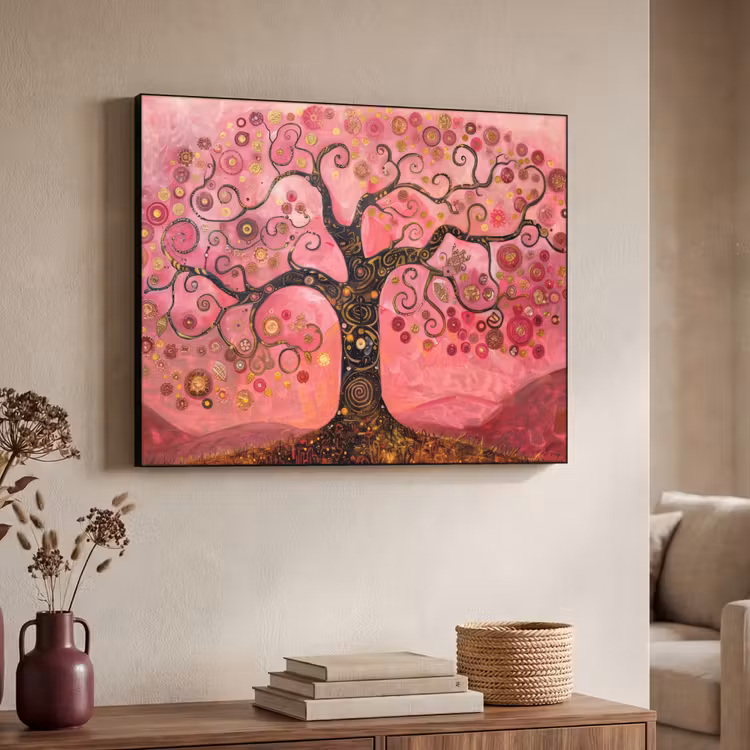 Art Frame - Boom - Levensboom - Roze - Goud — 7
