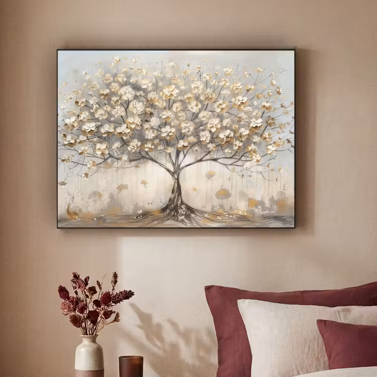 Art Frame - Boom - Beige - Goud - Verflook - Grijs — 3