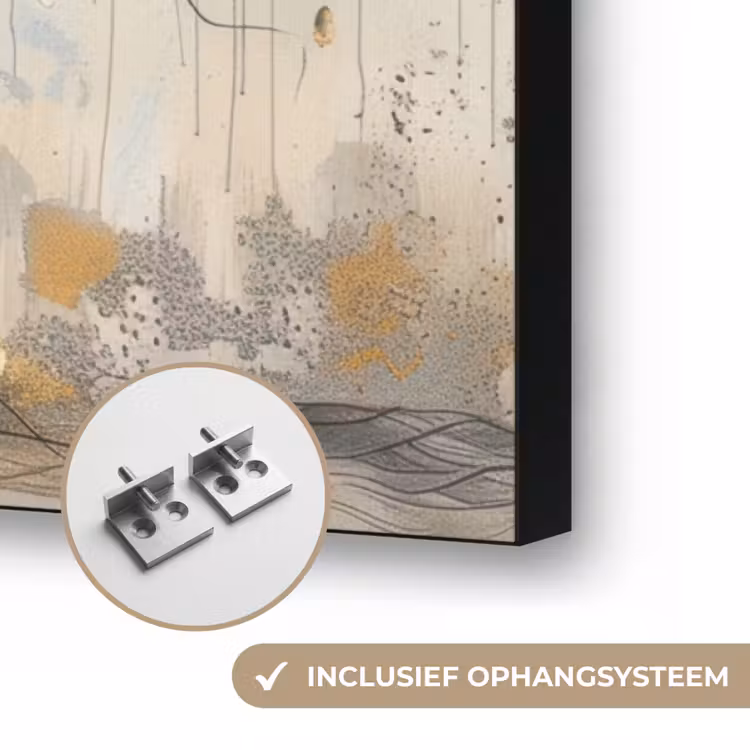 Art Frame - Boom - Beige - Goud - Verflook - Grijs — 6