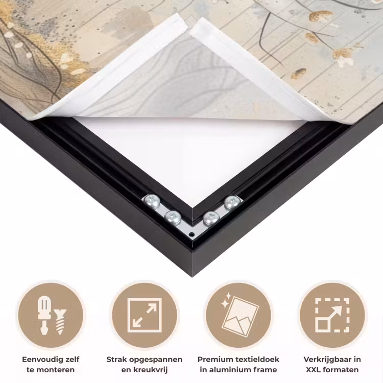 Art Frame - Boom - Beige - Goud - Verflook - Grijs — 8