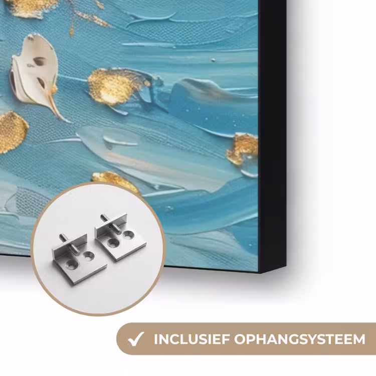 Art Frame - Boom - Blauw - Goud - Abstract - Modern — 6