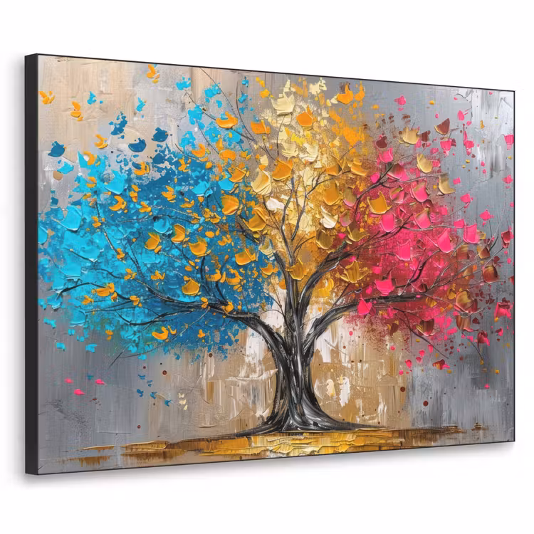 Art Frame - Boom - Kleurrijk - Grijs - Modern — 1
