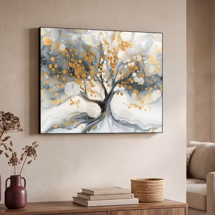 Art Frame - Boom - Modern - Abstract - Goud - Zwart - Wit — 7