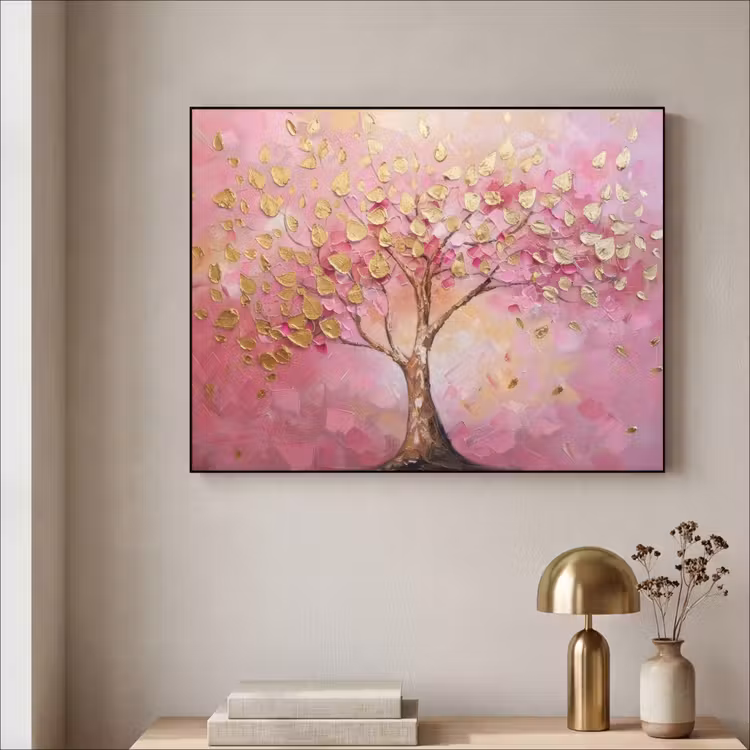 Art Frame - Boom - Roze - Goud - Modern — 5
