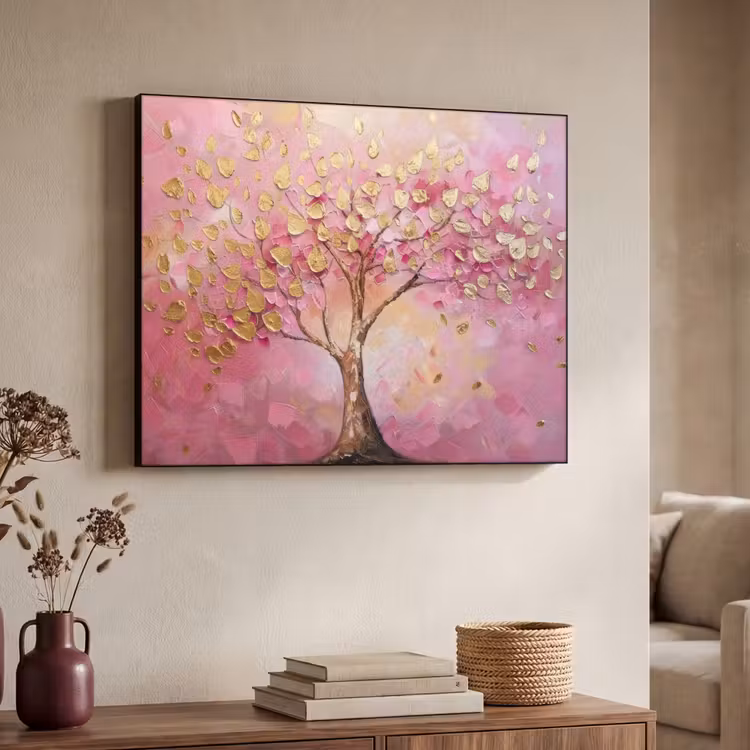 Art Frame - Boom - Roze - Goud - Modern — 7