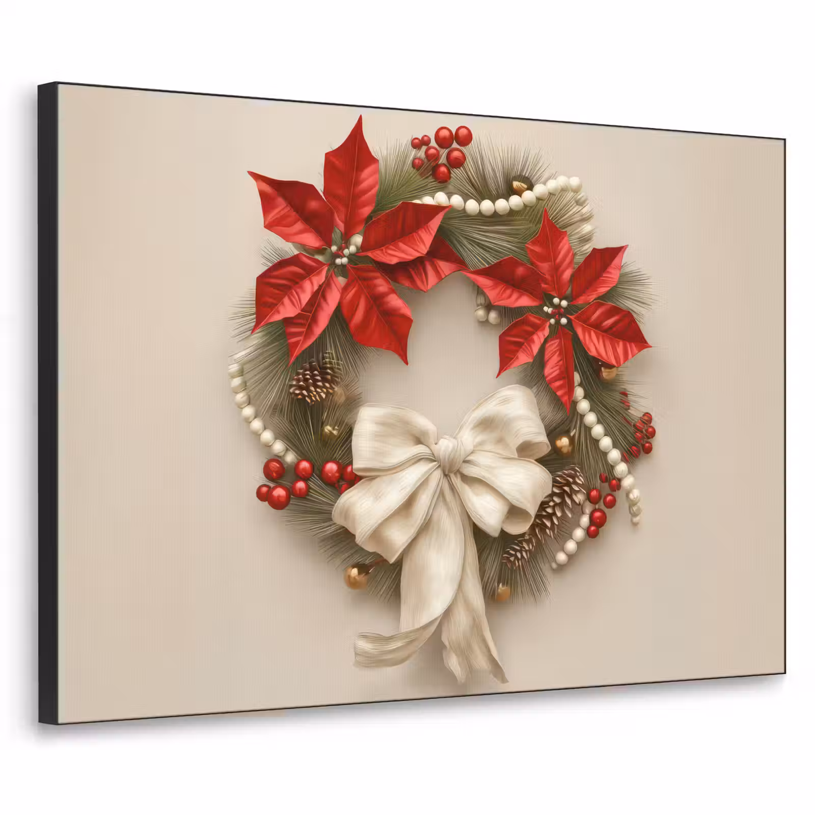 Art Frame - Deurkrans - Strik - Kerst - Rood - Groen — 1