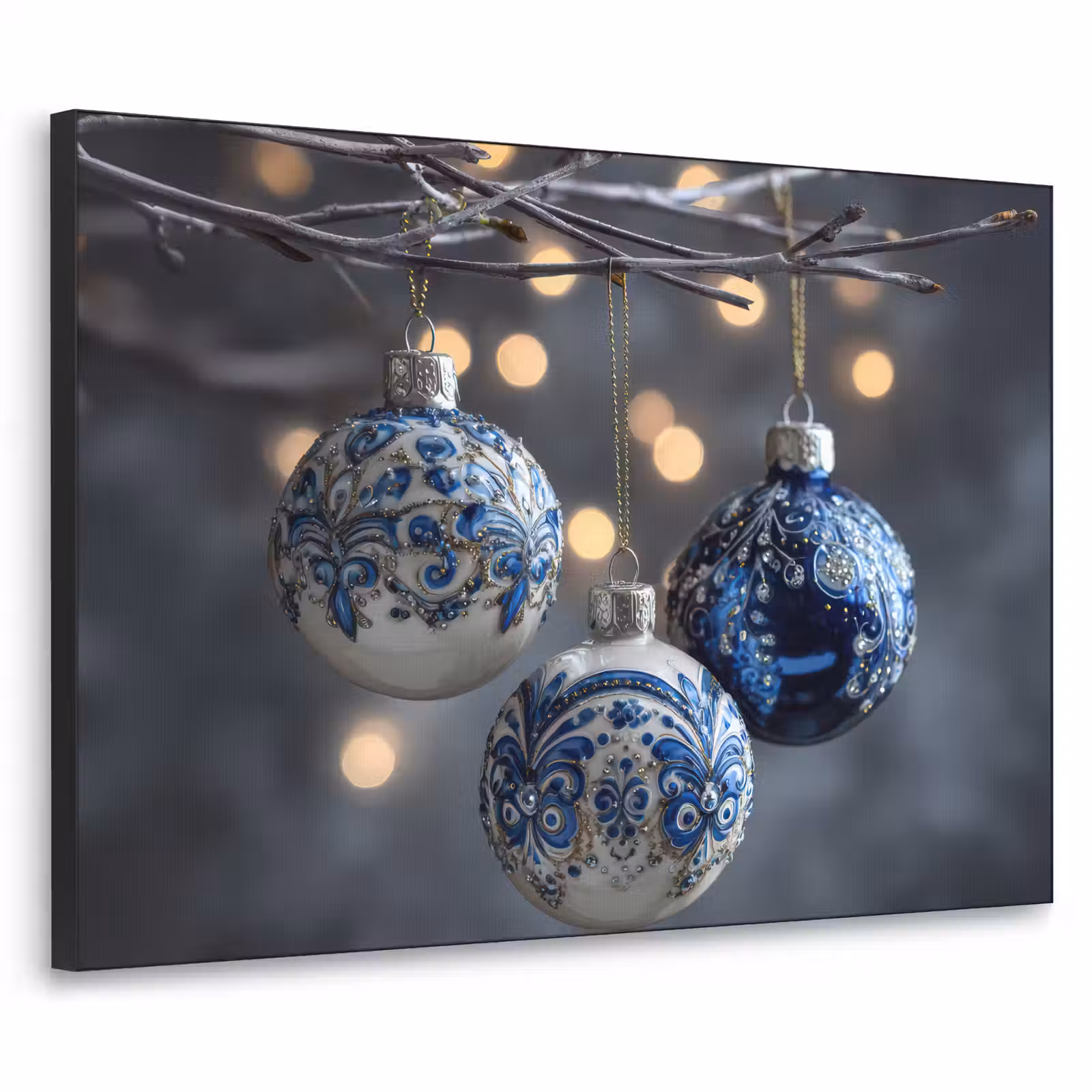 Art Frame - Kerstbal - Versierd - Blauw — 1