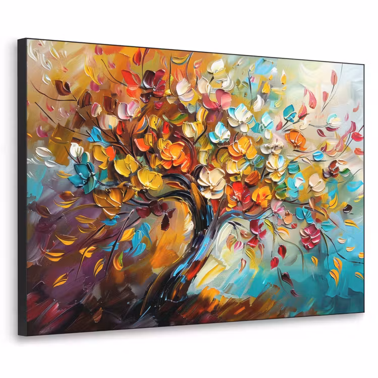 Art Frame - Boom - Abstract - Kleurrijk - Bloemen — 1