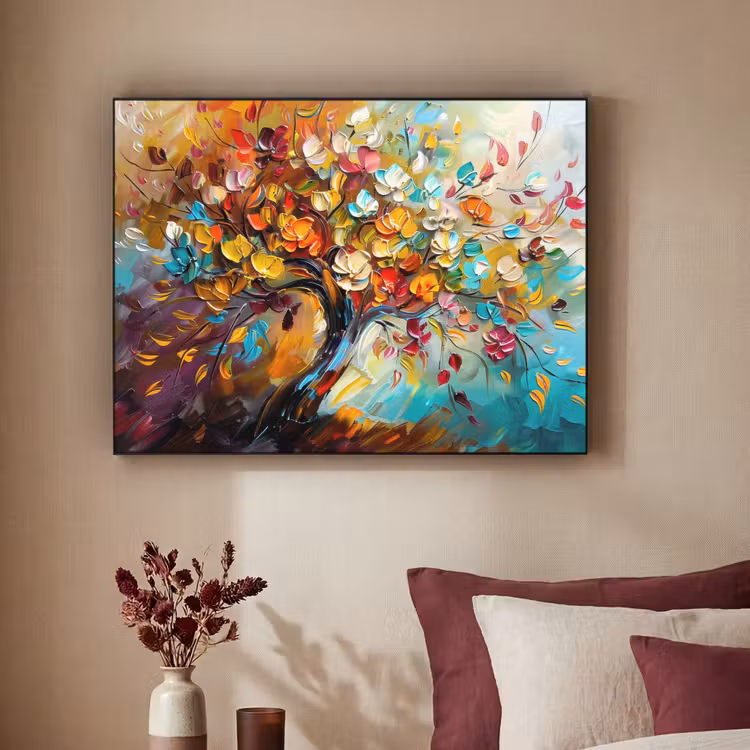 Art Frame - Boom - Abstract - Kleurrijk - Bloemen — 3