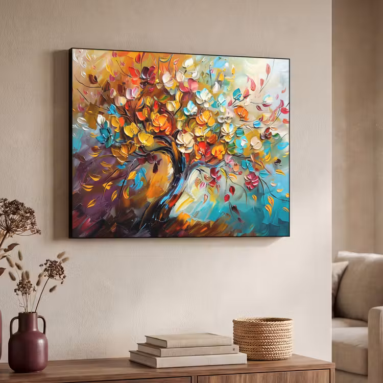 Art Frame - Boom - Abstract - Kleurrijk - Bloemen — 7