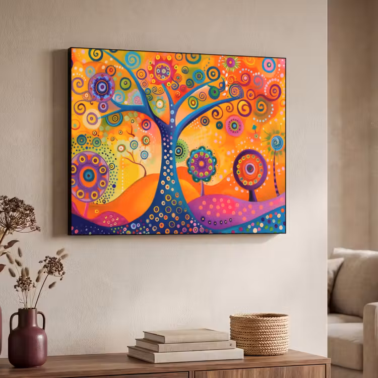 Art Frame - Boom - Levensboom - Abstract - Kleurrijk — 7