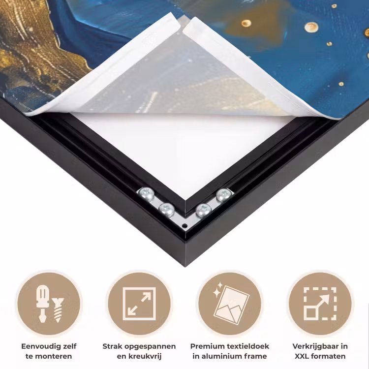 Art Frame - Boom - Levensboom - Blauw - Goud — 8