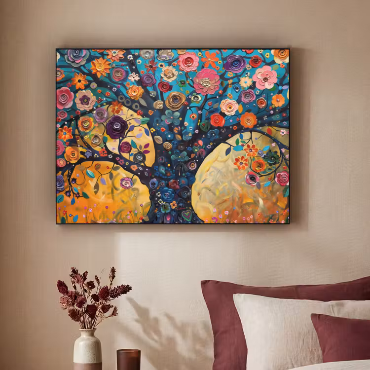 Art Frame - Boom - Levensboom - Kleurrijk - Bloemen - Modern — 3