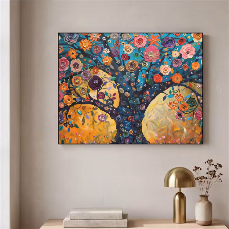 Art Frame - Boom - Levensboom - Kleurrijk - Bloemen - Modern — 5