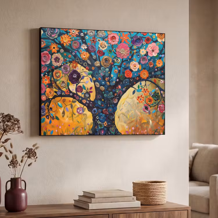 Art Frame - Boom - Levensboom - Kleurrijk - Bloemen - Modern — 7